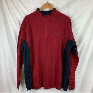 Columbia Fleece Half-Zip in Red & Black
